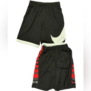 Nike Kids Black and Red and Black and White Sports Shorts Bundle